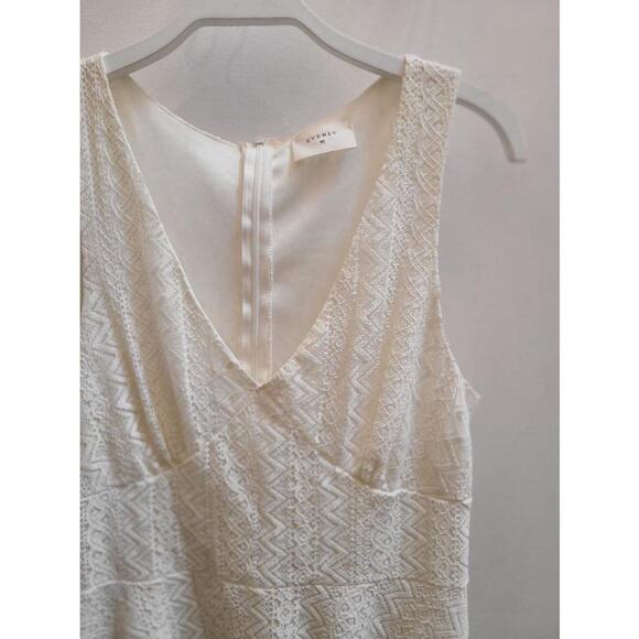 Anthropologie Everly Lace Skater Dress - White - Size M - Picture 3 of 10